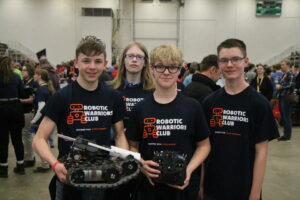 RWC team holding their robot