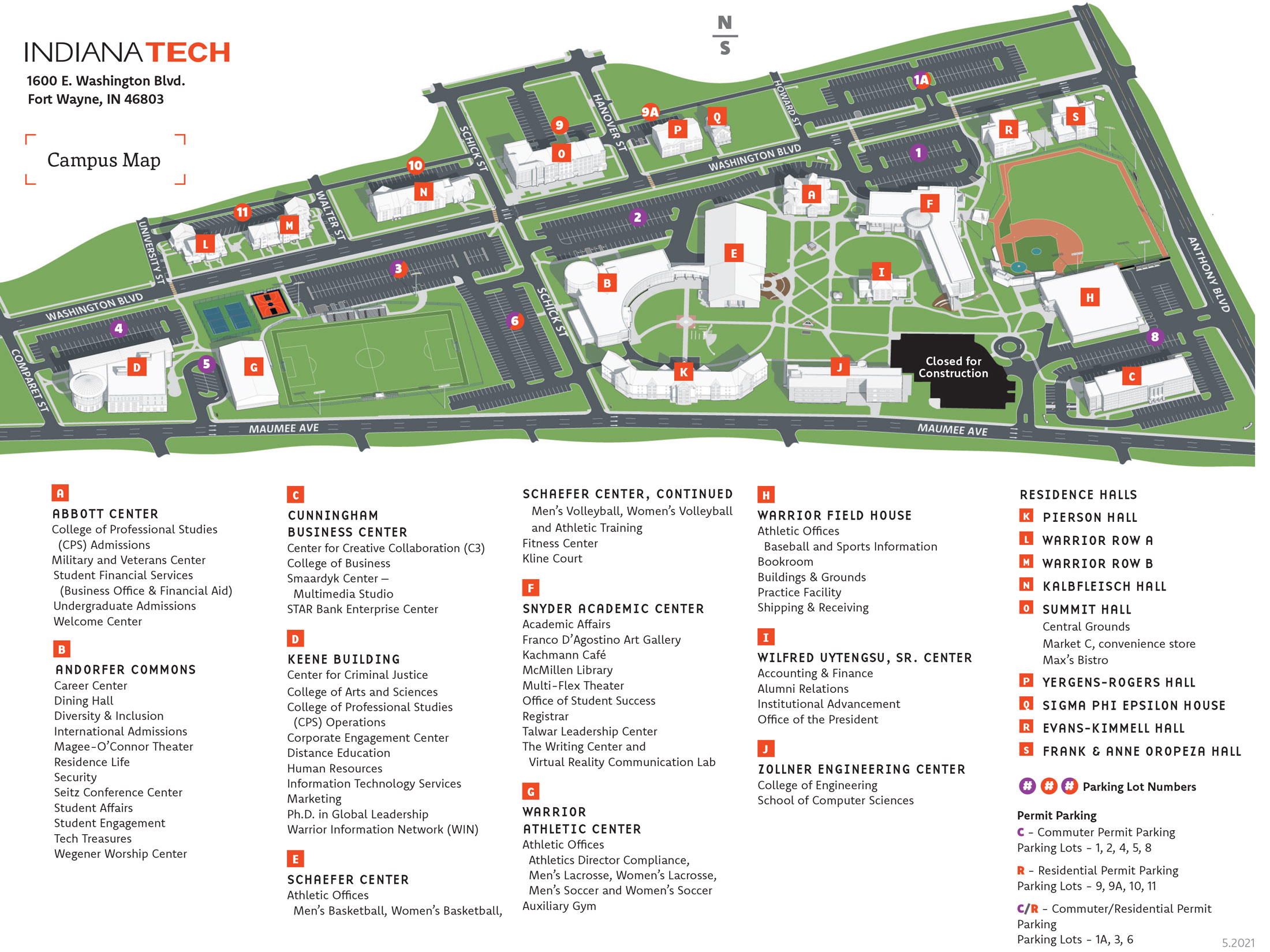 University Of De Campus Map